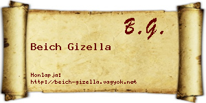 Beich Gizella névjegykártya